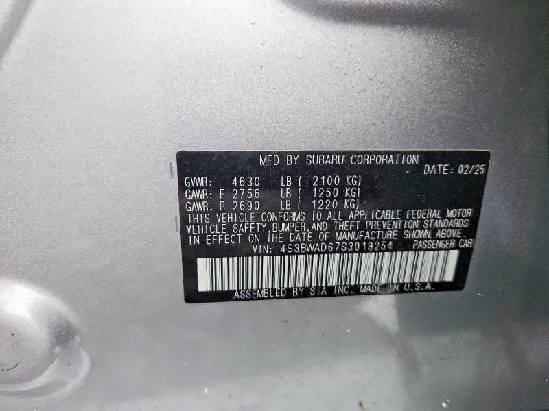 2025 SUBARU LEGACY PREMIUM 12
