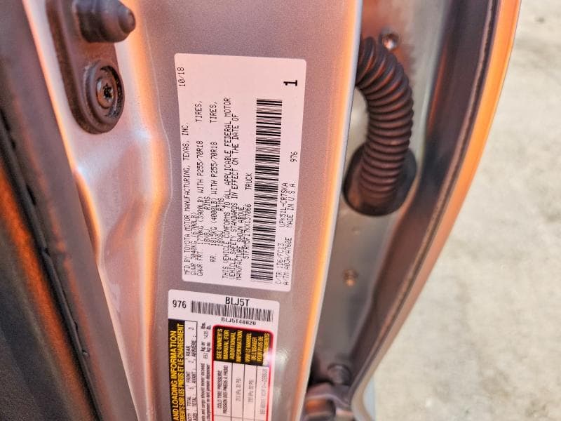 2019 TOYOTA TUNDRA SR5 12