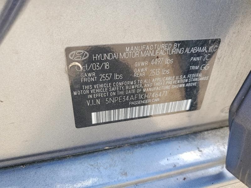 2019 HYUNDAI SONATA LIMITED 12