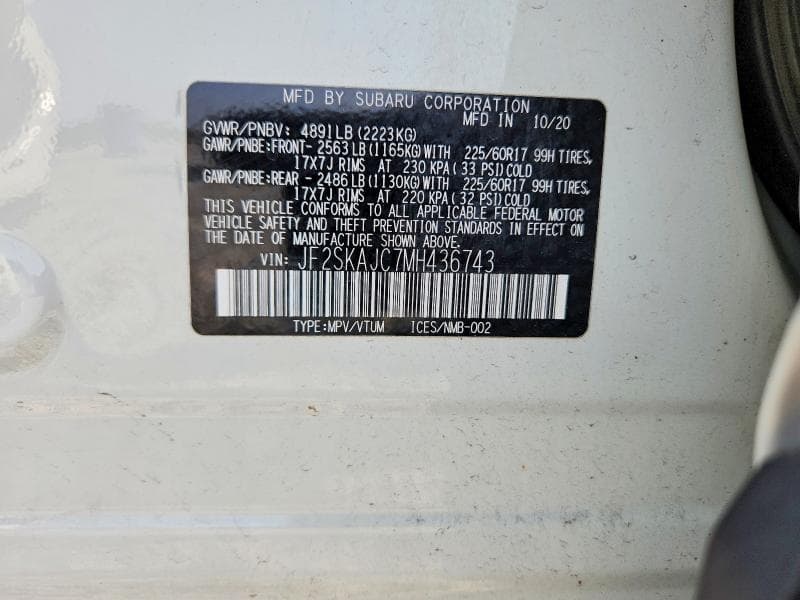 2021 SUBARU FORESTER PREMIUM 13