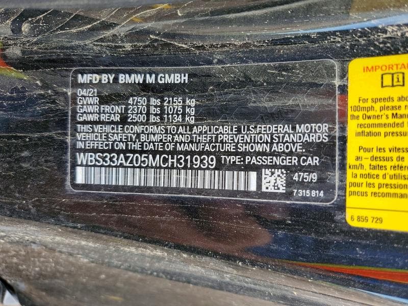 2021 BMW M4 COMPETITION 12