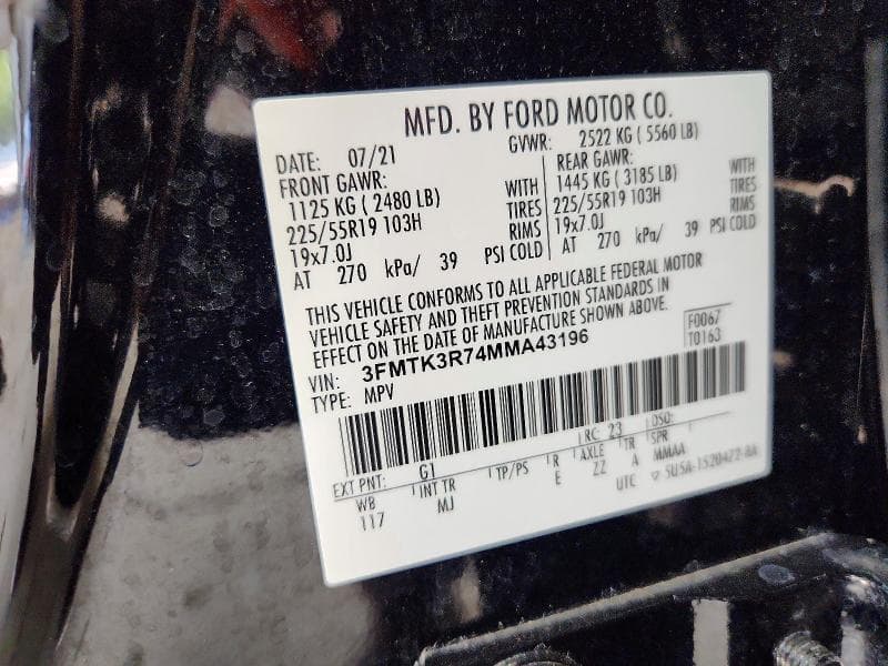 2021 FORD MUSTANG MACH-E PREMIUM 14