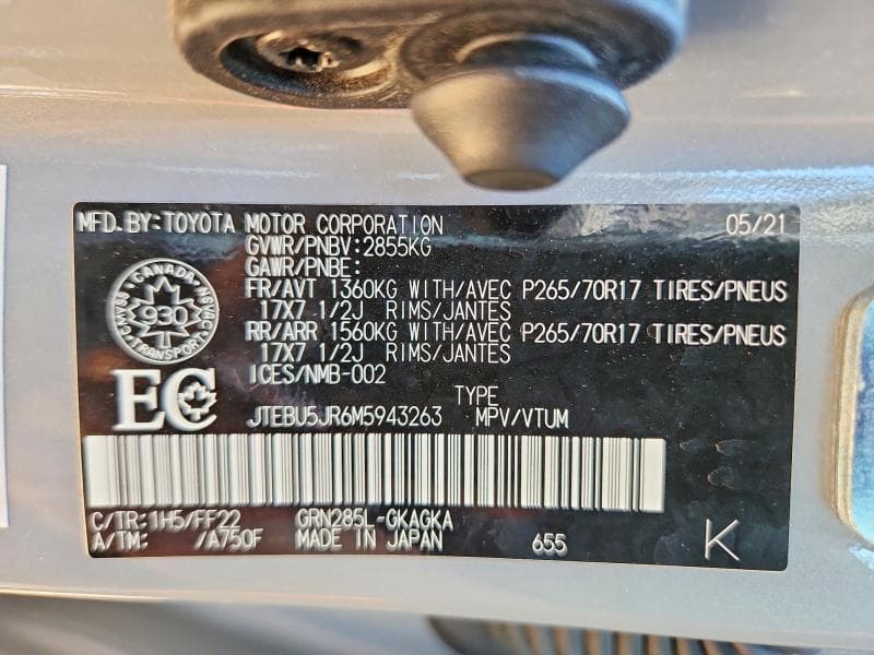 2021 TOYOTA 4RUNNER SR5 14