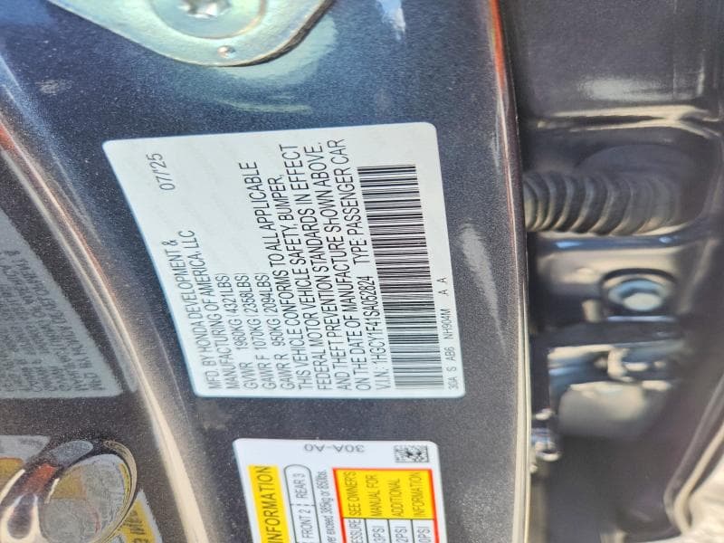 2025 HONDA ACCORD SE 13