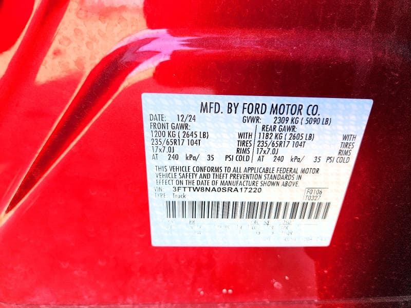 2025 FORD MAVERICK TREMOR 12