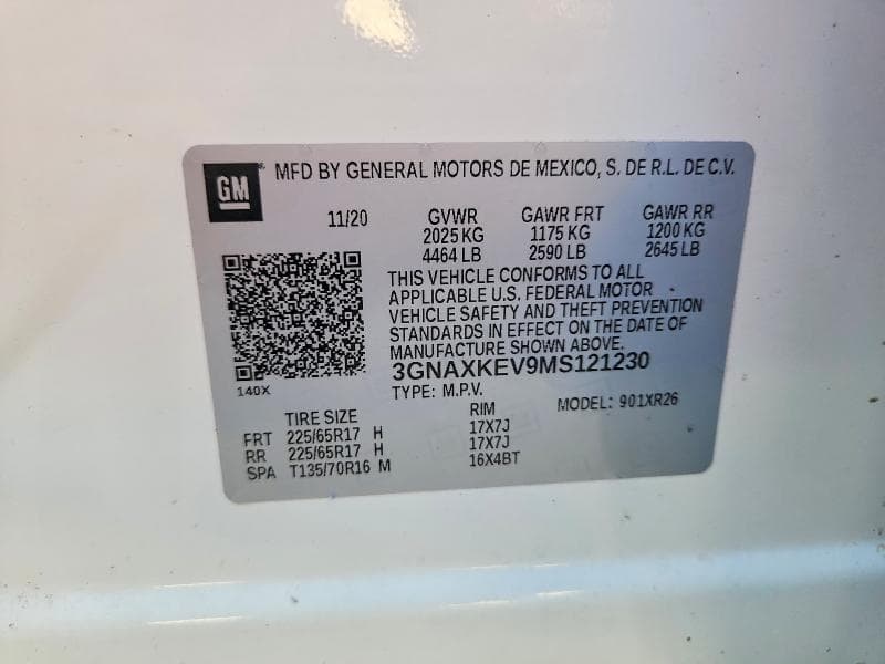 2021 CHEVROLET EQUINOX LT 14