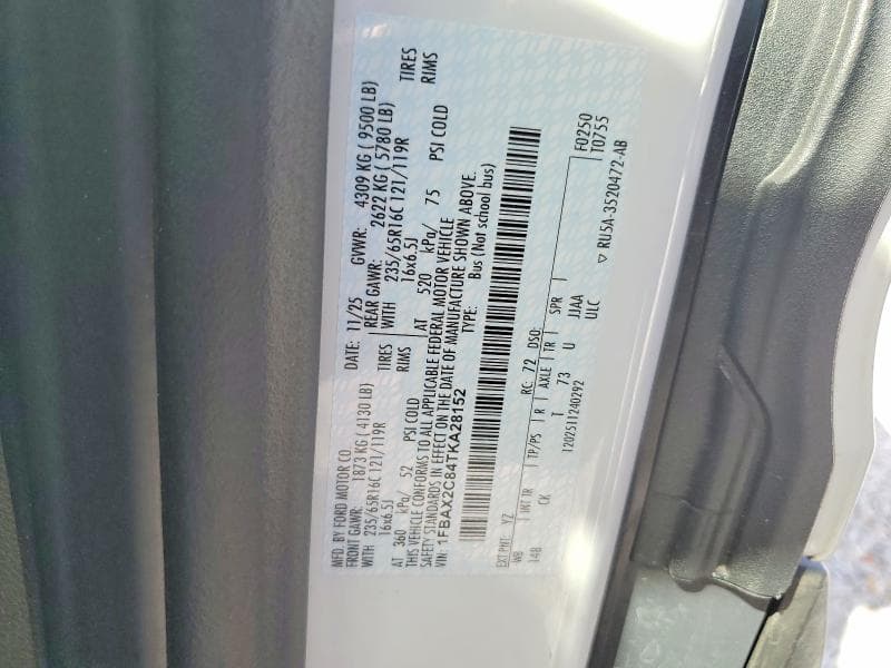 2026 FORD TRANSIT T-350 13