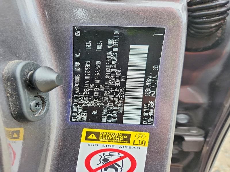 2019 TOYOTA HIGHLANDER LIMITED PLATINUM 12