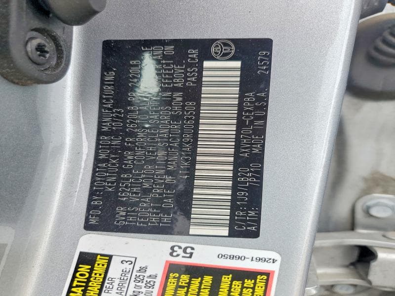 2024 TOYOTA CAMRY XSE 12
