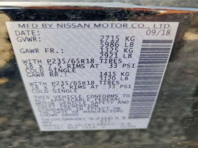 2019 INFINITI QX60 LUXE 14