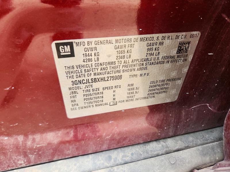 2017 CHEVROLET TRAX 1LT 13