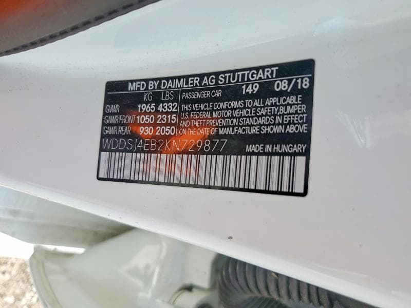 2019 MERCEDES-BENZ CLA 250 12