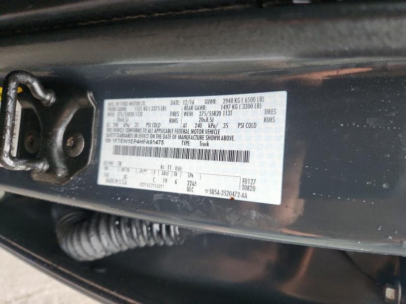 2017 FORD F150 SUPERCREW 12