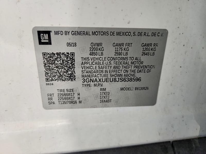 2018 CHEVROLET EQUINOX LT 13