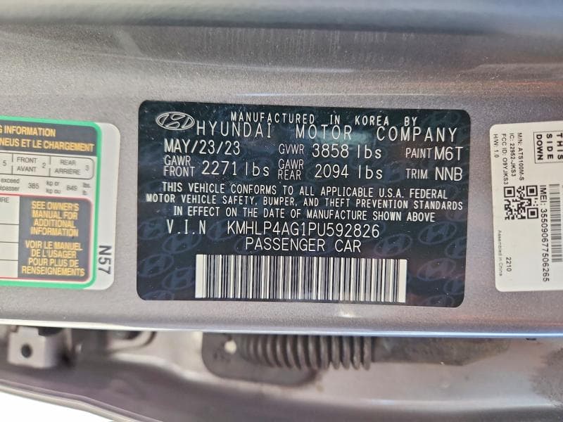 2023 HYUNDAI ELANTRA LIMITED 13