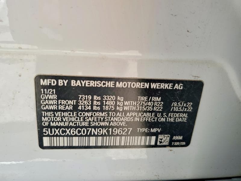 2022 BMW X7 M50I 12