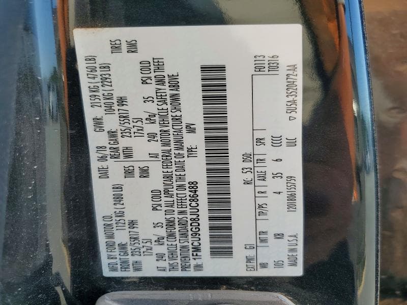 2018 FORD ESCAPE SE 13
