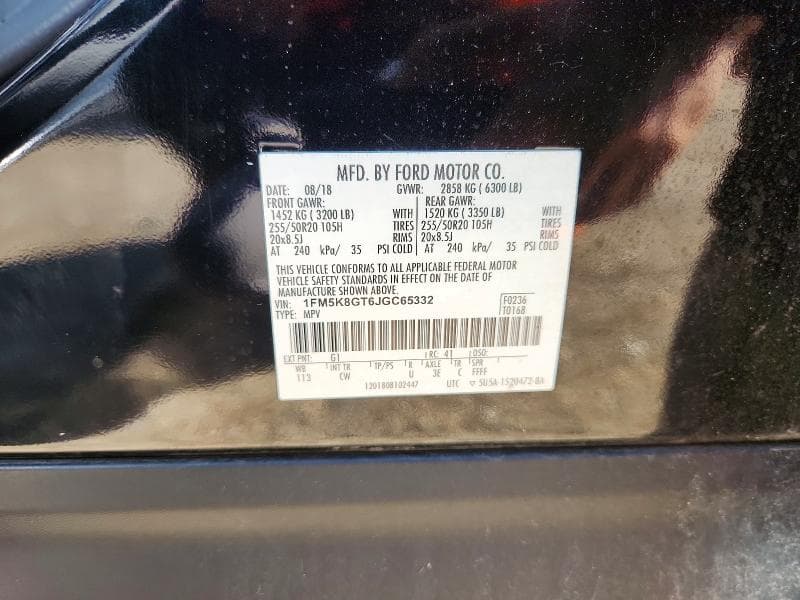 2018 FORD EXPLORER SPORT 14