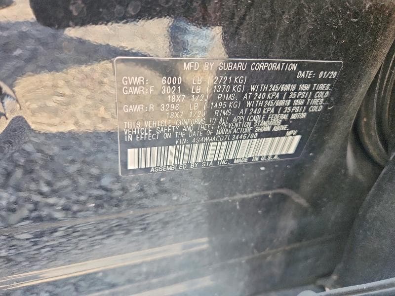 2020 SUBARU ASCENT PREMIUM 13