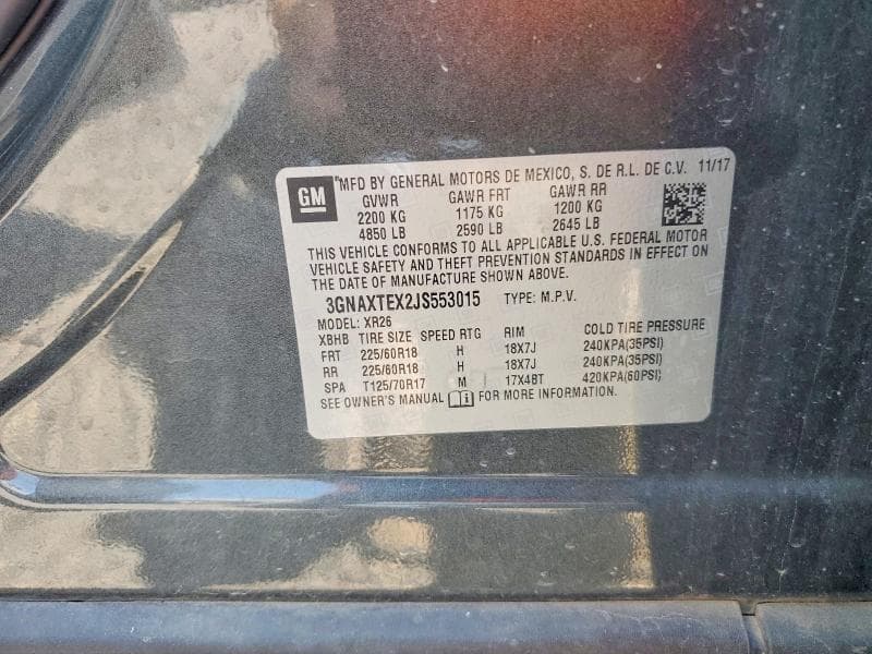 2018 CHEVROLET EQUINOX LT 12
