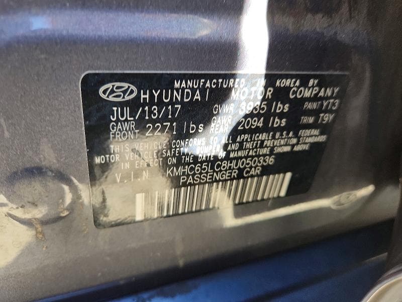 2017 HYUNDAI IONIQ BLUE 13