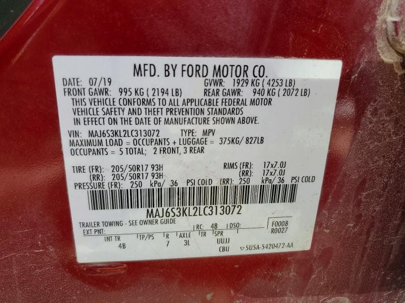 2020 FORD ECOSPORT TITANIUM 13