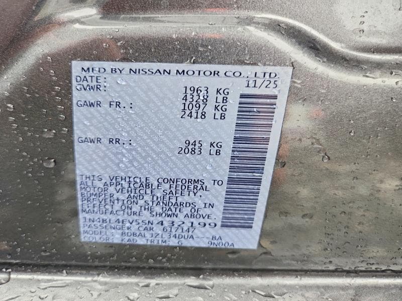 2025 NISSAN ALTIMA SL 13