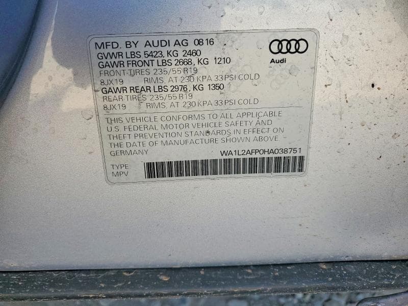 2017 AUDI Q5 PREMIUM PLUS 13