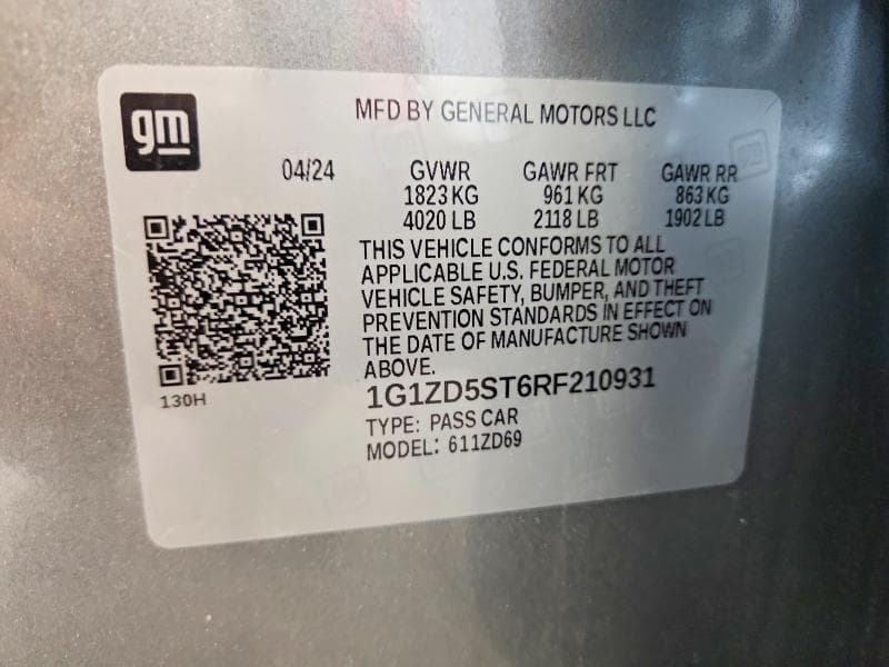 2024 CHEVROLET MALIBU LT 12