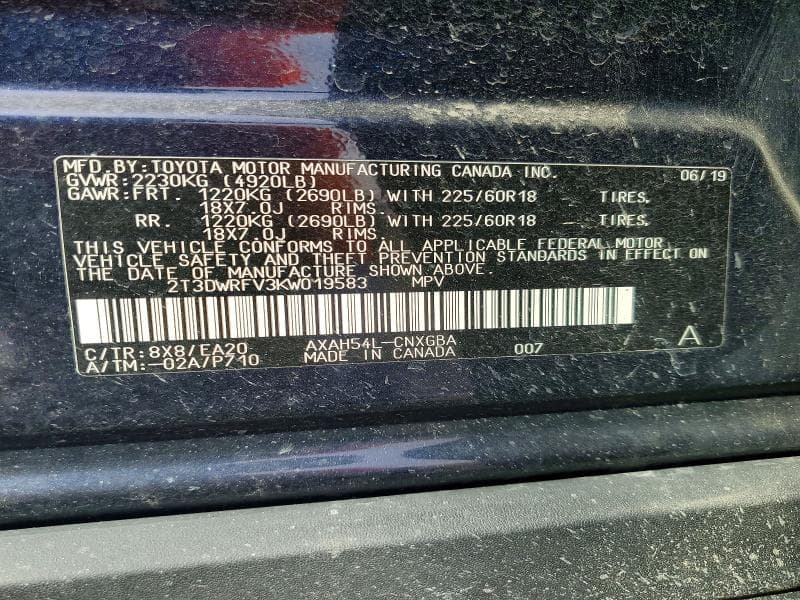 2019 TOYOTA RAV4 LIMITED 14