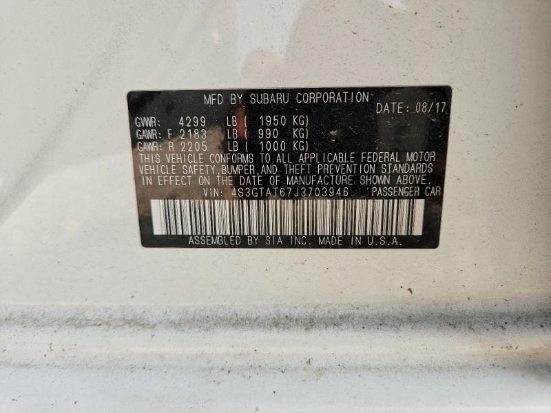 2018 SUBARU IMPREZA LIMITED 12