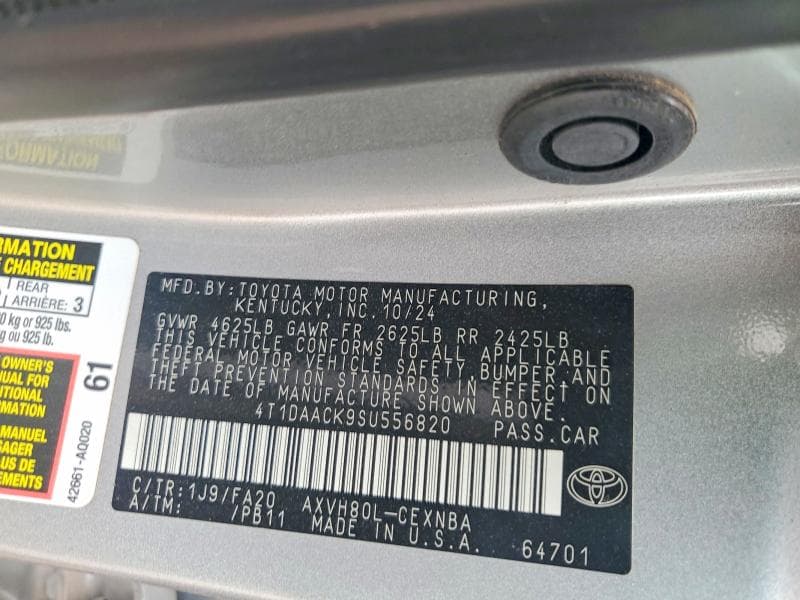 2025 TOYOTA CAMRY LE 12
