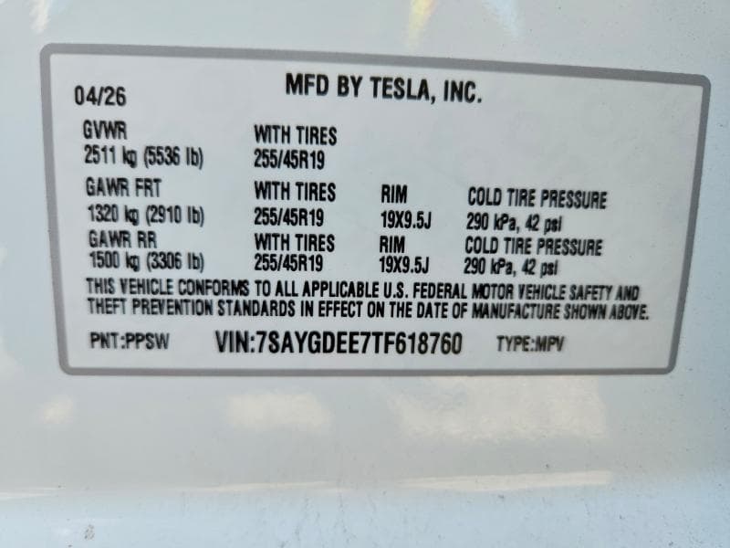 2026 TESLA MODEL Y 14