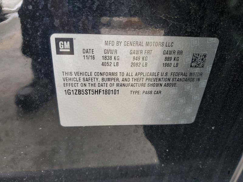 2017 CHEVROLET MALIBU LS 12
