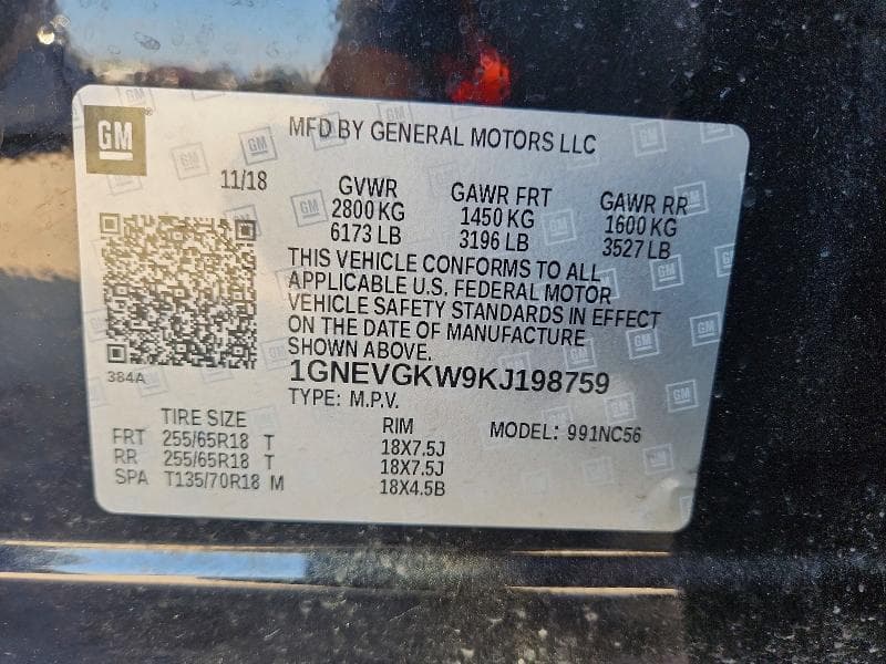 2019 CHEVROLET TRAVERSE LT 13