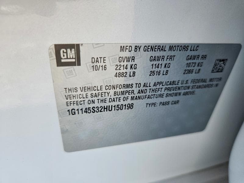 2017 CHEVROLET IMPALA PREMIER 12