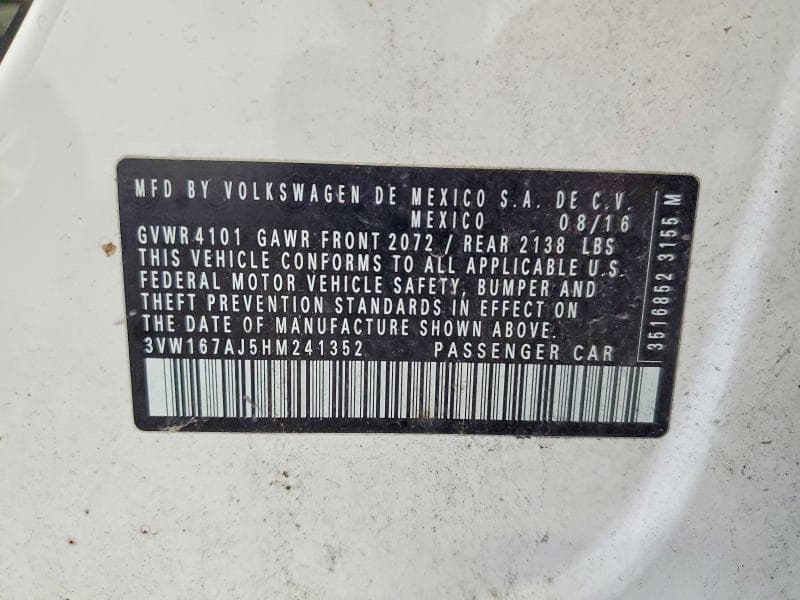 2017 VOLKSWAGEN JETTA S 13