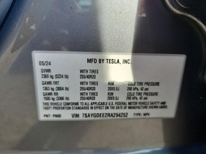 2024 TESLA MODEL Y 12