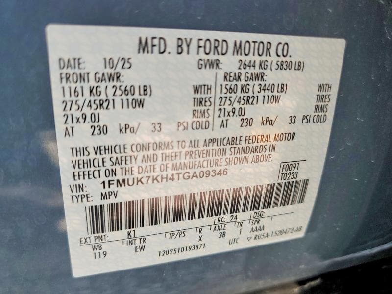2026 FORD EXPLORER ST-LINE 14