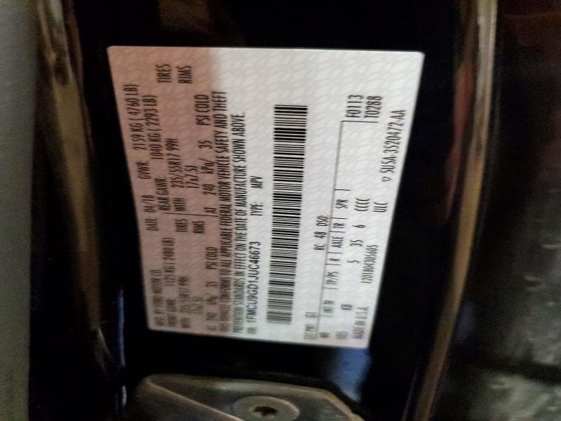 2018 FORD ESCAPE SE 12
