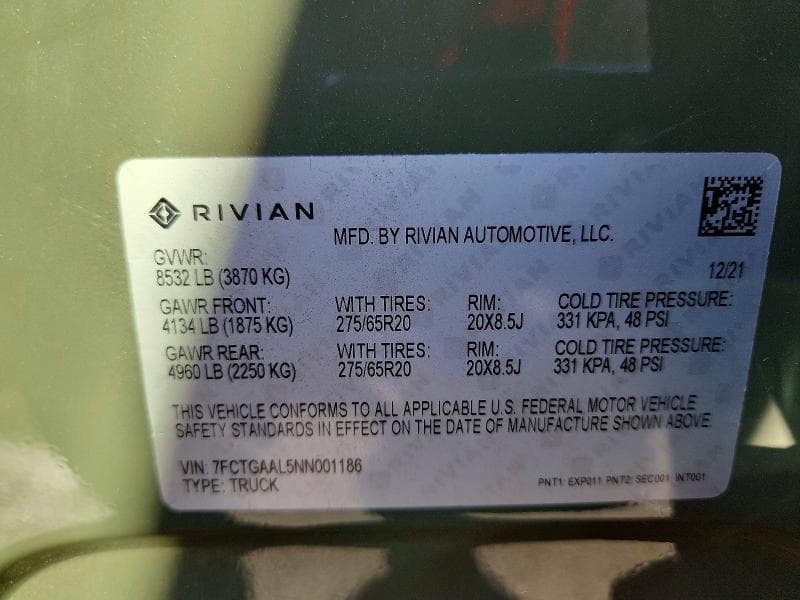 2022 RIVIAN R1T LAUNCH EDITION 13