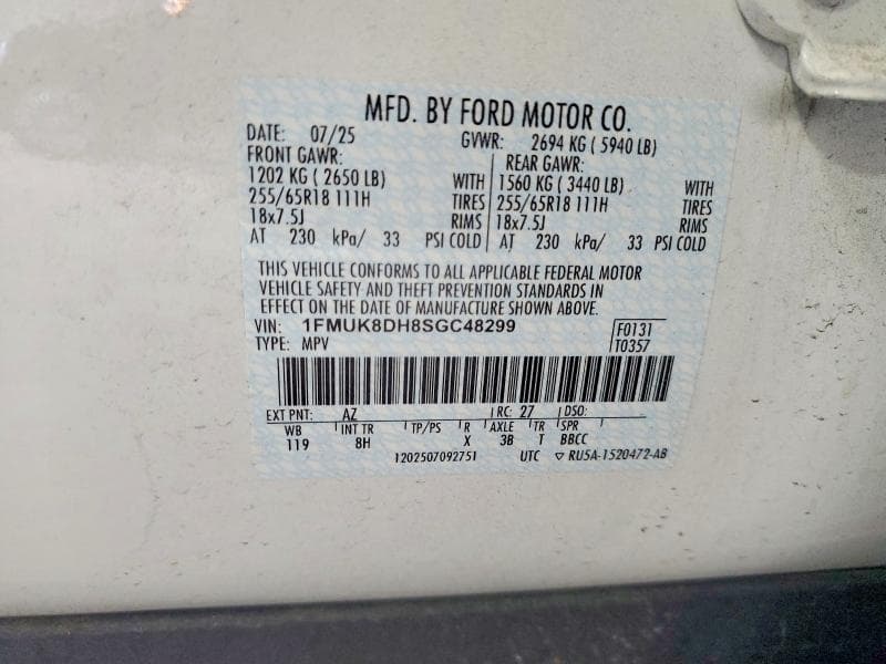 2025 FORD EXPLORER ACTIVE 14
