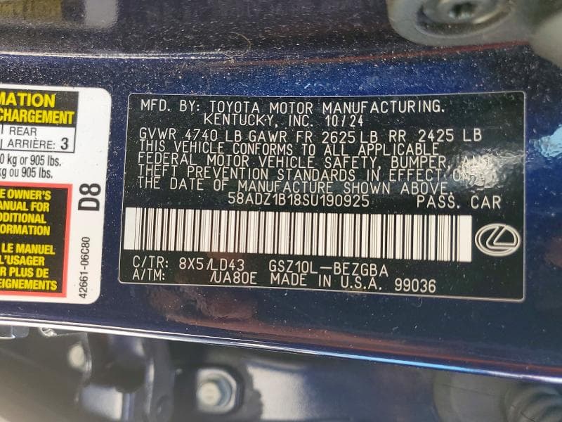 2025 LEXUS ES 350 BASE 26