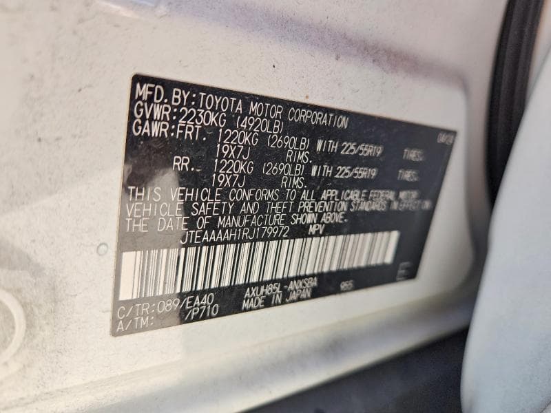2024 TOYOTA VENZA LIMITED 13