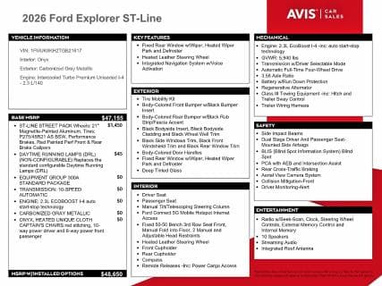 2026 FORD EXPLORER ST-LINE 13