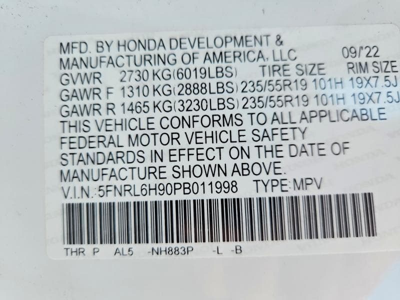 2023 HONDA ODYSSEY ELITE 13
