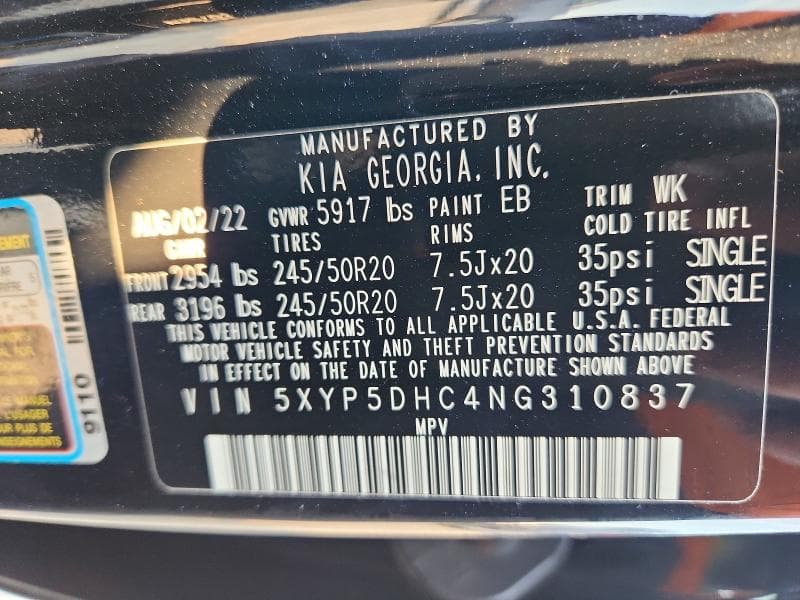 2022 KIA TELLURIDE SX 14