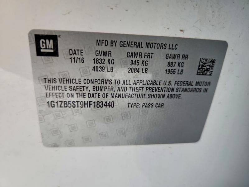 2017 CHEVROLET MALIBU LS 12