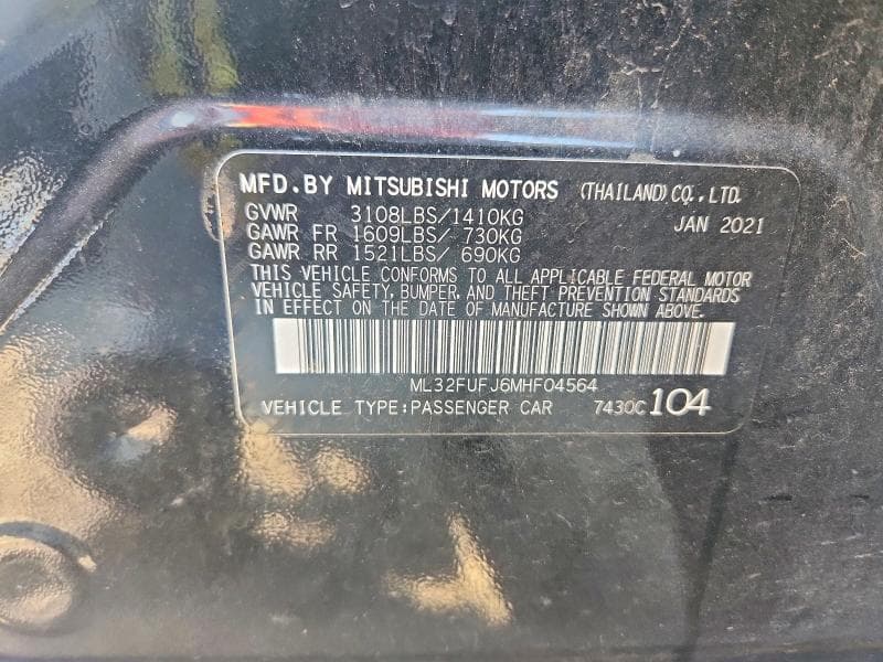 2021 MITSUBISHI MIRAGE G4 ES 12