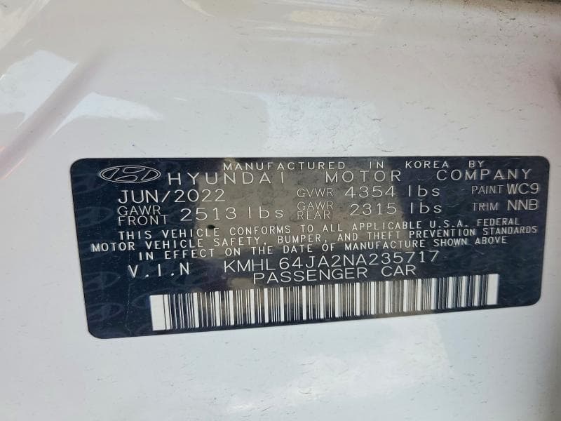 2022 HYUNDAI SONATA SEL 12